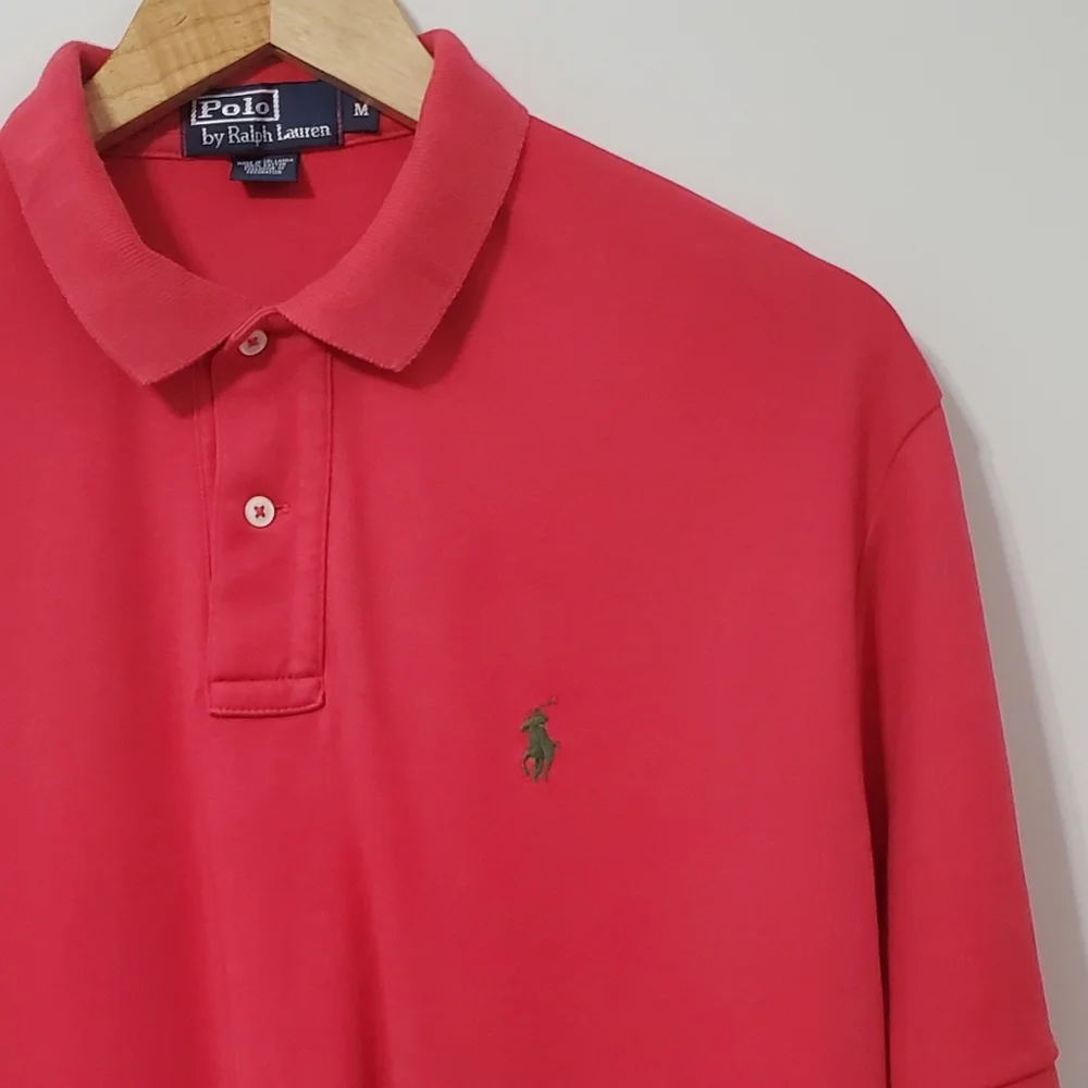 Polo by Ralph Lauren Men's Red Polo Shirt Medium